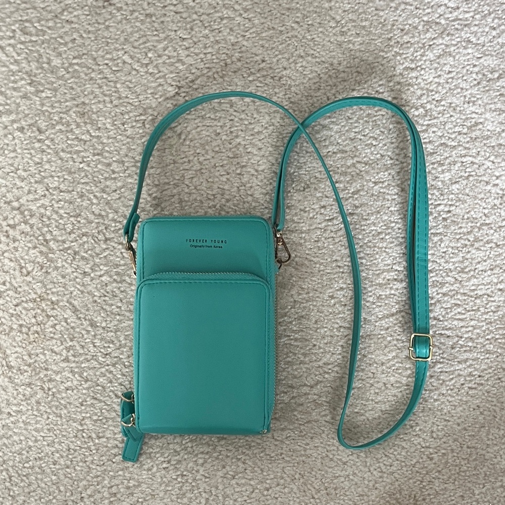 Forever Young Aqua Crossbody Bag Purse
